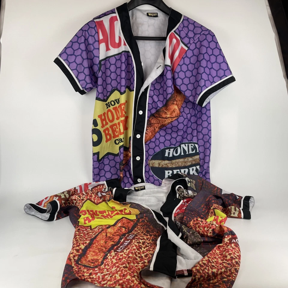 Pizoff Cigar Graphic Baseball Jerseys XXL – Lot of 2 Streetwear Button-Up Shirts - Image 1 of 4