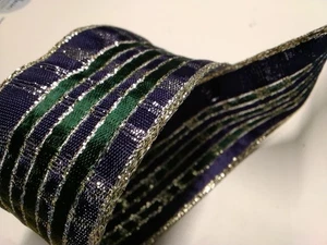 Band mehrfarbig 40 mm mit Drahtrand, 1,5 m - Bild 1 von 2