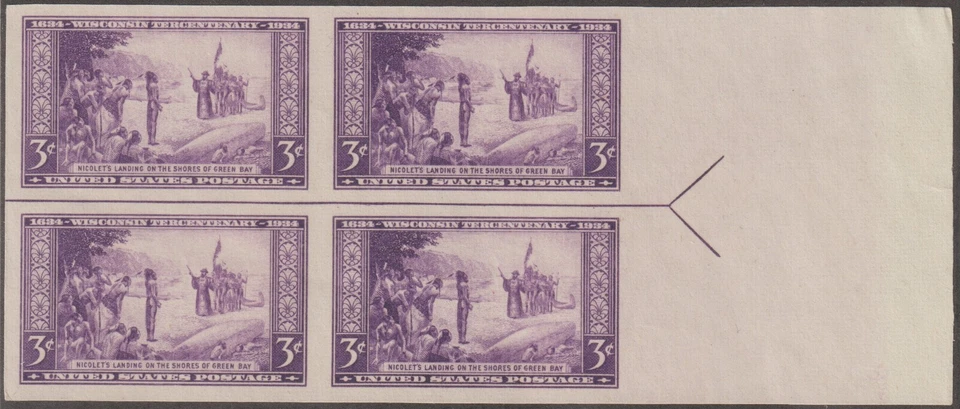 EDSROOM-O21452 US 755a NGAI 1935 Arrow Block of 4 Wisconsin - Image 1 of 1
