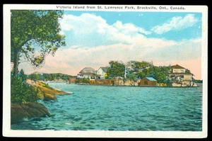 VICTORIA ISLAND - BROCKVILLE, ONT POSTCARD - Picture 1 of 1