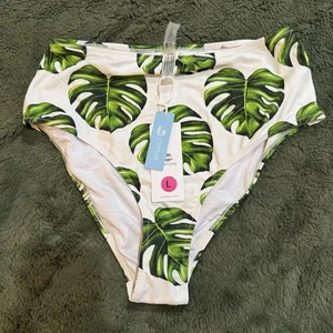 Costume da bagno donna Cupshe verde fondo grande nuovo con etichetta palmo - Foto 1 di 4