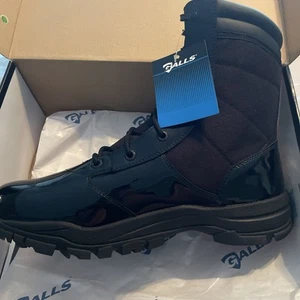 Galls 8 Inch Hi Gloss Duty Black Boots Mens Sz 14 M Police/Law Enforcement - Picture 1 of 11