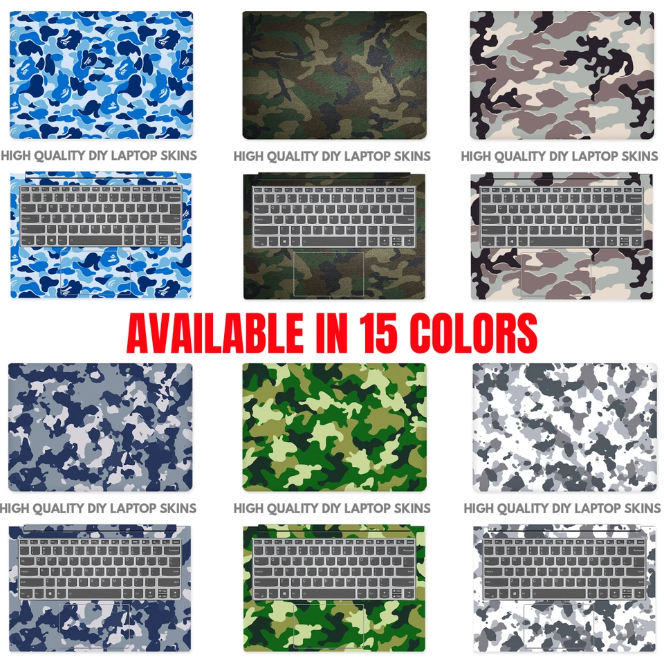 Camo Laptop Vinyl Skin Sticker Decal Aufkleber ACER HP DELL ASUS 11 - 17 Zoll - Bild 1 von 1