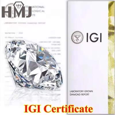 1.7CT With IGI Certificate Round Lab Grwon Diamonds CVD HPHT For Jewelry Making - Image 1 of 4