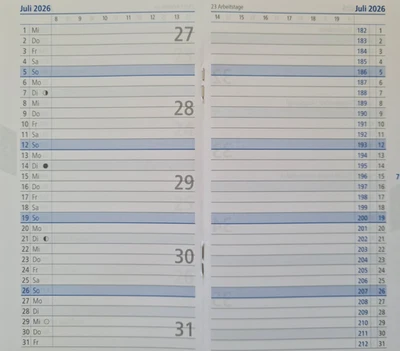 Taschenplaner Zettler 2026-kalender 8,8x15,2 cm - 1 Monat/2 Seiten m.Telefonbuch - Bild 1 von 3