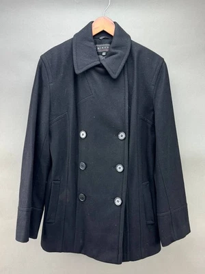 Abrigo Giacca Gallery Mujer Negro Mezcla Lana Doble Pecho Talla M Foto 1 de 4