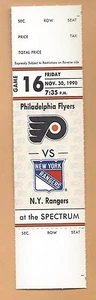 1990 Hockey Ticket Stub New York Rangers Philadelphia Flyers Rick Tocchet 2 Goal - Bild 1 von 1