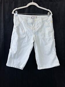 VTG American Eagle Outfitters Womens Knee Length Long Shorts White Jean Size 6