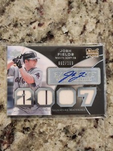 2007 Upper Deck Exquisite Rookie Signatures /199 Josh Fields #177 Auto