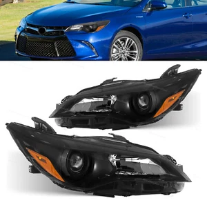 Headlights Fits 2015 2016 2017 Toyota Camry Left+Right Headlamps Head Light Pair - Picture 1 of 12