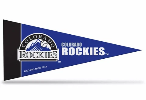 Colorado Rockies Felt Mini Pennants, 4" x 9" - Licensed by Rico - Made In USA Cover