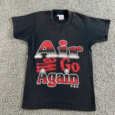 Camisa De Colección Años 90 Air We Go Again Niños 10/12 Negra #45 MJ's Regreso Baloncesto Niños Foto 1 de 4