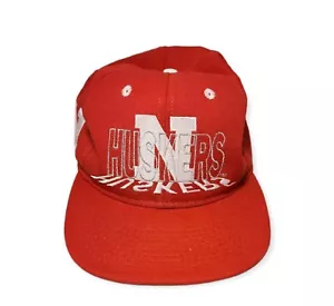 Vintage Nebraska Huskers NCAA Snapback Hat Cap #1 Apparel College Sports Red USA - Picture 1 of 9