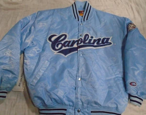 Colosseum University Of North Carolina UNC Satin Button Up Jacket Size Large - Picture 1 of 3