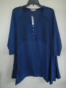 Top para damas talla grande talla 2X azul brezo vivo y deja vivir - Imagen 1 de 2