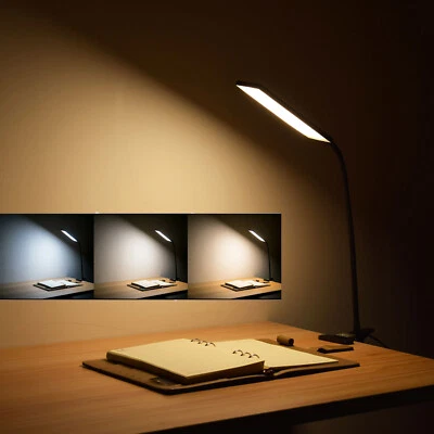 Lámpara de Escritorio LED con Clip Regulable Cama de Lectura Lámpara de Mesa de Escritorio Luz de Noche Foto 1 de 4