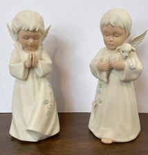 One Pair Home Interior Messiahs Messenger 1998 porcelain figurine Boy Girl Angel