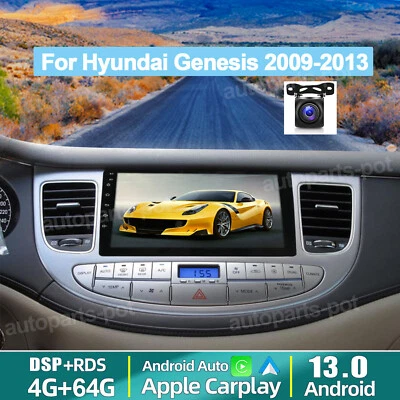 Android 13 GPS FM Player For Hyundai Genesis 2009-2013 Car Radio Stereo Carplay - Image 1 of 4