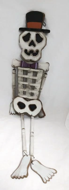 Skeleton Wood Jointed Wall Hanging Decor 31 Inch - Image 1 of 1
