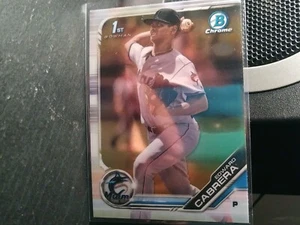 Edward Cabrera 2019 Bowman Chrome Prospects #BCP-114 Marlins  - Picture 1 of 2