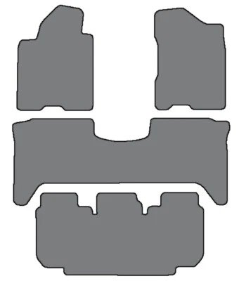Комплект из 3 рядов напольных ковриков на заказ для Infiniti QX56 2009–2010 годов выпуска — черные - Изображение 1 из 4