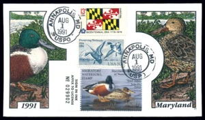 Duck FDC - MD18 1991 Maryland - Imagen 1 de 1