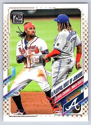 2021 Topps Factory Set Gold Stars # 61 - A Playful Bout of Juniors - Image 1 of 2
