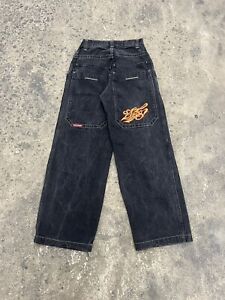 Vintage 90’s JNCO Tribal Wide Leg Jeans Mens 28x30 Black Denim Baggy Y2K Skater