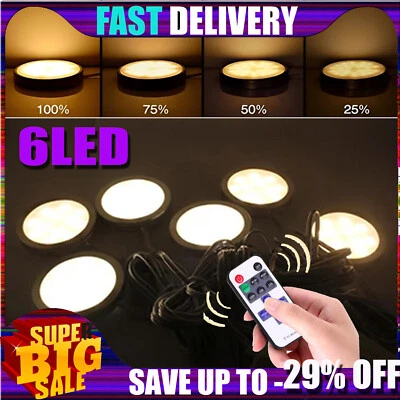 6LED Mains Under Cabinet Lights Light Kitchen Cupboard Shelf Closet Lamp UKStock - Image 1 of 4