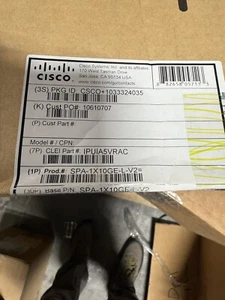 Cisco SPA-1X10GE-L-V2 10GB Ethernet Shared Port Adapter ASR1000 Series - Picture 1 of 1