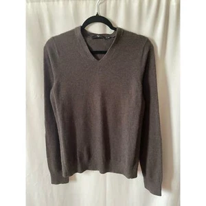 Uniqlo +J Brown V Neck Cashmere Sweater S - Picture 1 of 2