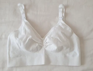 Emma Jane White Breastfeeding Nursing Maternity Stretch Non Wired Bra size 34B-F - Picture 1 of 8