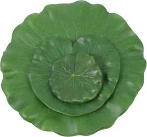 Simulated Lotus Leaves Decor 10Pcs Floating Plants for Pond Fish Tank Garden - Picture 1 of 12