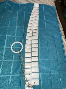 Vintage White Plastic Hippie Belt 38” - Picture 1 of 6