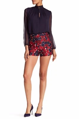 Shorts geométrico novo com etiquetas Diane von Furstenberg Camry estampado mistura de lã $228 - 12 - Imagem 1 de 4