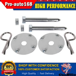 Kit de cierre de pasadores de capó de montaje universal para automóvil Racing Sport acero inoxidable - Imagen 1 de 9