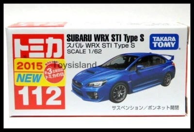 TOMICA 112 SUBARU WRX STI TYPE S 1/62 TOMY NEW blue 2015 ( Unopened ) - Image 1 of 4