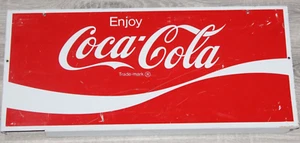 VINTAGE COCA COLA MACHINE PANEL SIGN 22" X 10" - Bild 1 von 5