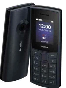 Nokia 110 4G (2023) Mobile Phone SIM-Free Unlocked Dual SIM Midnight Blue - Afbeelding 1 van 4