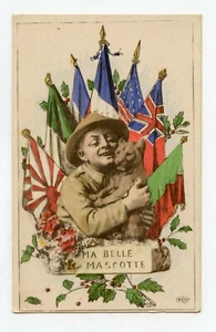 Patriotisme . Drapeaux des alliés . Le Lion symbole de l'Angleterre - Picture 1 of 2
