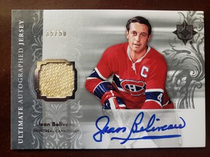 06/07 Ultimate Collection Jean Beliveau Jersey Autograph 35/50 HARD SIGN