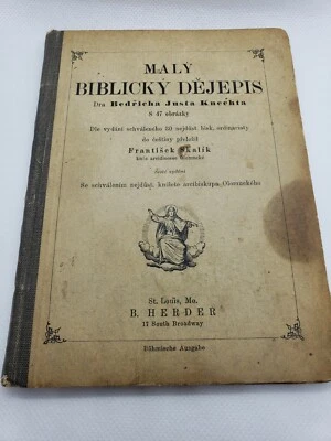 vintage 1911 Czech Biblical History, MALY BIBLICKY DEJEPIS, 5"x 0.50 x 6" - Image 1 of 4