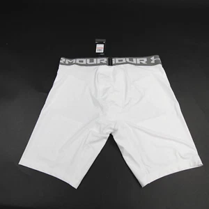 Under Armour HeatGear Compression Shorts Men's White New with Tags - Picture 1 of 5