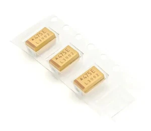 AVX 4.7uf 25v SMD Tantalum Capacitor Case Size C 6032 / 2312 (25 Pack)  4.7mfd - Picture 1 of 3