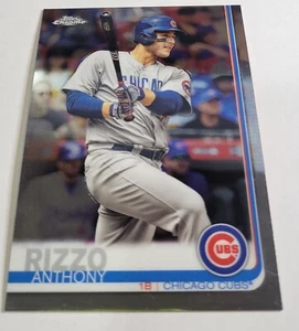 Tarjeta de béisbol 2019 Anthony Rizzo #130 Topps cromada primera base de los Chicago Cubs MLB - Imagen 1 de 2