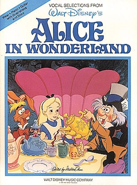 Alice in Wonderland Disney Movie Piano Vocal Sheet Music Guitar Chords Song Book - Image 1 of 1
