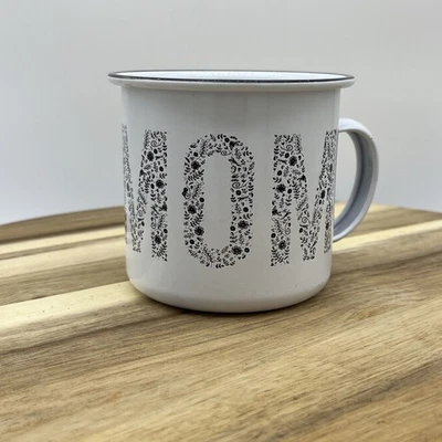 Cute Mom Camping Tin Mugs Mother's Day Just Because White New - Image 1 of 4