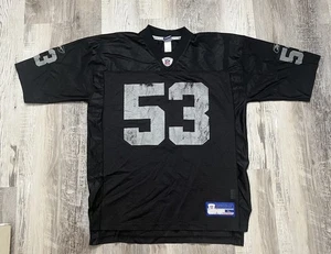 Vtg Oakland Raiders Jersey Reebok Bill Romanowski #53 NFL Men’s Large Black Gray - Picture 1 of 6