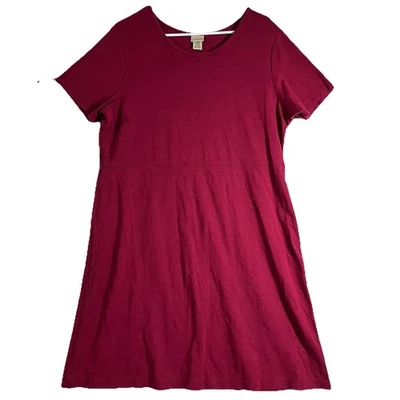 Vestido camisero rojo XL LL Bean Signature para mujer Foto 1 de 4