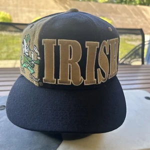 VTG 90s Notre Dame Fighting Irish Starter Tri Power Wool Korea SnapBack Hat Cap - Picture 1 of 14